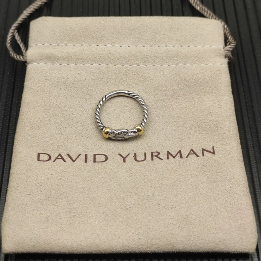 David Yurman two-tone buckle ring